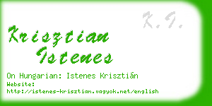 krisztian istenes business card